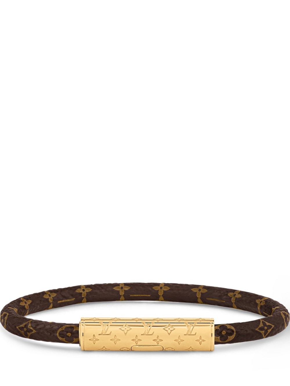 Louis Vuitton Daily Confidential Monogram Leather Bracelet 17